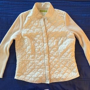 Stylish Sigrid Olsen Lightweight Women’s Jacket; Cinches in the back - M